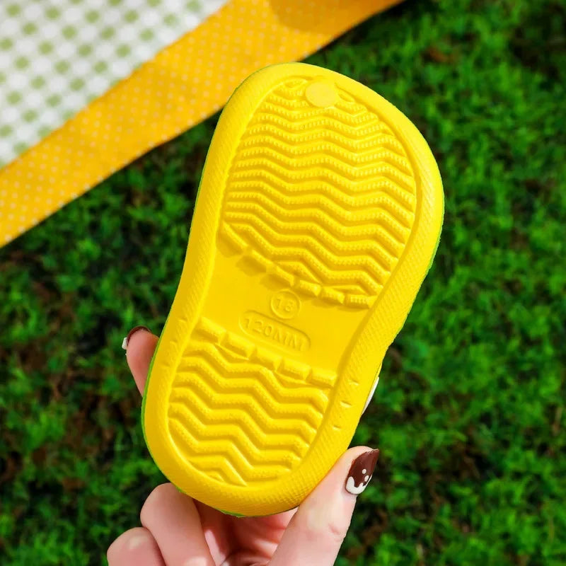 Summer Kids ShoesSandals Hole Children's Shoes Slippers Soft Anti-Skid Cartoon Design Hole Baby Shoes Sandy Beach For Boys Girls