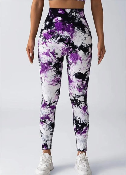 26 Colors Tie-dye High Elastic Yoga Leggings 2025 Women High Waist Fitness Outfits for Women Sports Gym Athletic Jogging Workout