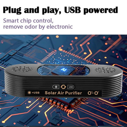 Small car air purifier, USB power cord, automatic operation, built-in deodorization chip, no consumables, no fan, silent.