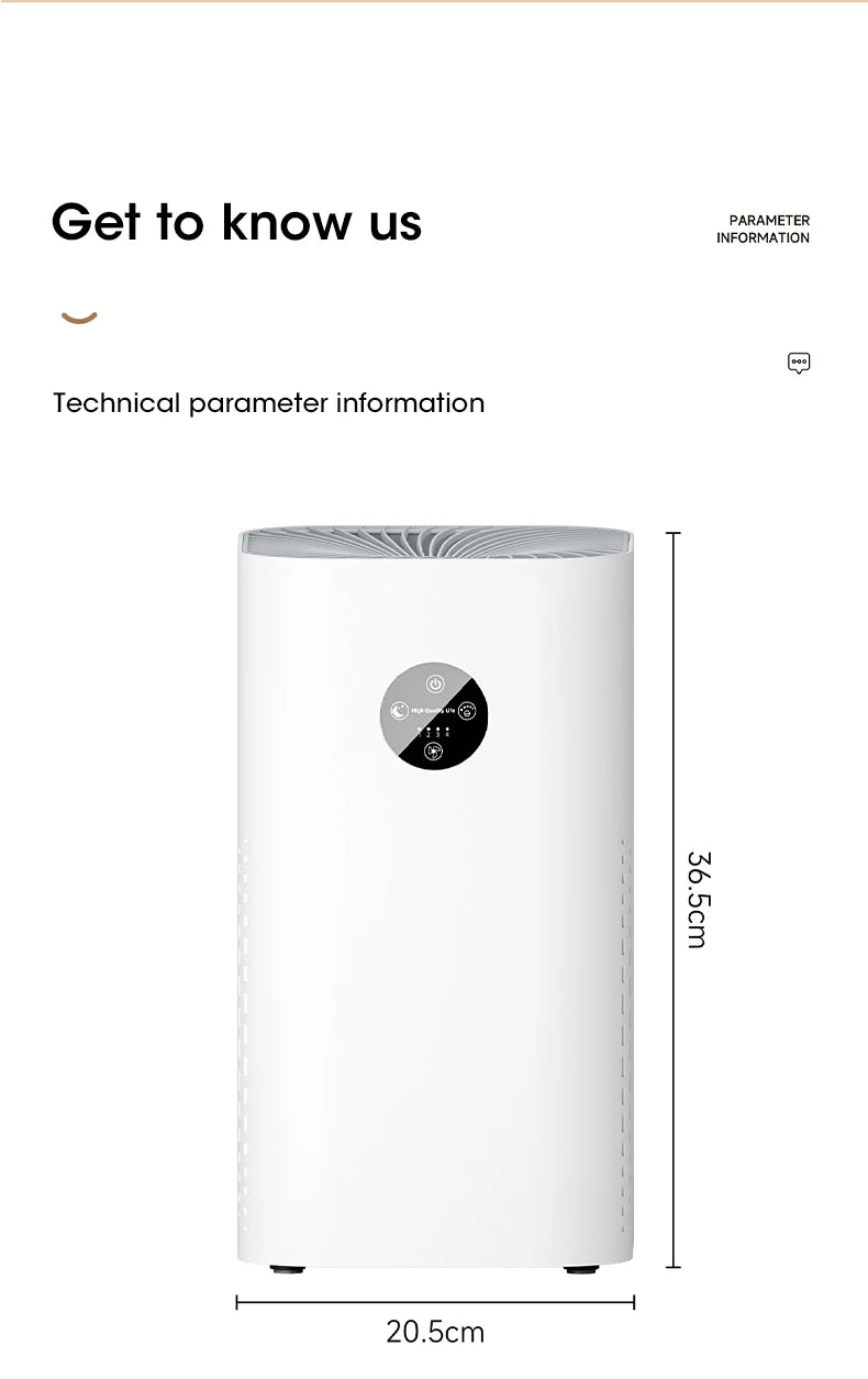 Air Purifier Intelligent Regulation HEPA Negative Ion Purification Multifunctional Air Fresh Formaldehyde Dust Pet Hair Removal