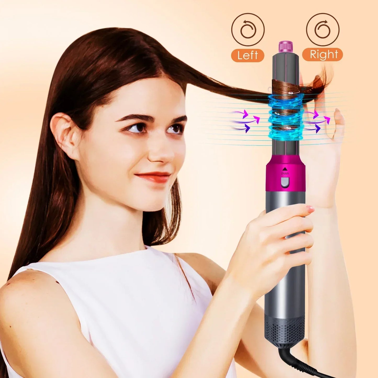 New 5 in 1 Hair Dryer Hot Comb Set Professional Curling Iron Hair Straightener Styling Tool For Airwrap Hair Dryer 2025