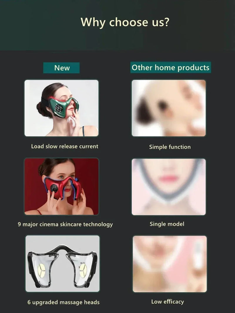 2024 Smart Facial Massager Lifting and Firming V-shaped Face-lifting Device All-round Body Shaping Anti-aging Beauty Instrument