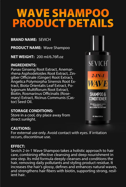 Deep Wave Control Pomade Shampoo Kit Biotin Prevent Hair Loss Edge Control Gel Sport Strong Hold Wave Hair Gel For African Men