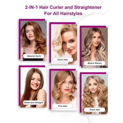 2 in 1 hair straightener professional hair loss and hair dryer heating hair flat iron negative ion iron long styling tool