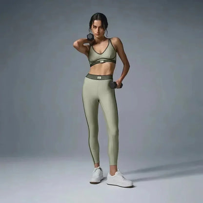 Yoga Bra Gym Set Leggings 7/8 Breasted Smooth and comfortable Sports Bra Tight Fitting Workout Set Workout Clothes For Women's