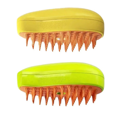 USB Rechargeable 3-in-1 Pet Grooming Brush with Steam Spray & Massage, Anti-Flying Hair Electric Bath Brush for Dog Cat Shedding