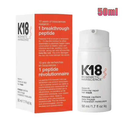 K18 Keratin Repair Leave In Hair Mask Deep Moisturizing Treatment for Damaged Hair, Restores Softness Health 15/50/150ml