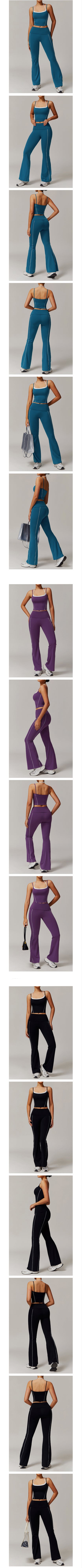 Gym Leggings 2 Pieces Yoga Set Sportswear Women Gym Clothes Yoga Suits For Women Fitness Vest Crop Top Tracksuits Sports Bra