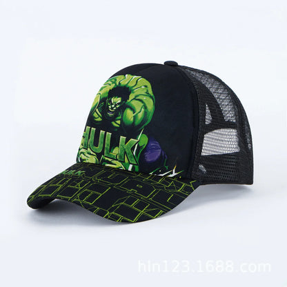 Marvel Anime Cartoon Spiderman Hulk Captain America Iron Man Snapback Cotton Baseball Cap Men Women Hip Hop Dad Mesh Hat
