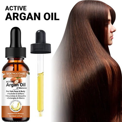 Morocco Argan Hair Oil Care Essence Nourishing Moisturizer Face Repair Improve Split Hair Younger Firming Lifting Skincare