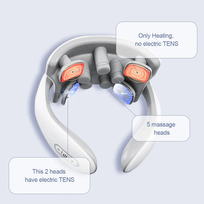 TENS Pulse Back Neck Massage Wireless Smart Sholder Cervical Massager Heating Relief  Pain Muscle Punch Beating Health