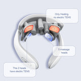 TENS Pulse Back Neck Massage Wireless Smart Sholder Cervical Massager Heating Relief  Pain Muscle Punch Beating Health