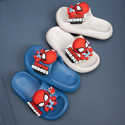 Spider Man Children's Slippers Summer Boys' Non Slip Indoor And Outdoor Home Soft Bottom Boys' Cartoon Cool Slippers