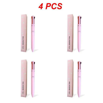 Multi-functional 4-in-1 Makeup Pencil Eyeliner Lip Liner Eyebrow Pencil Swivel Waterproof & Sweatproof Makeup Tools