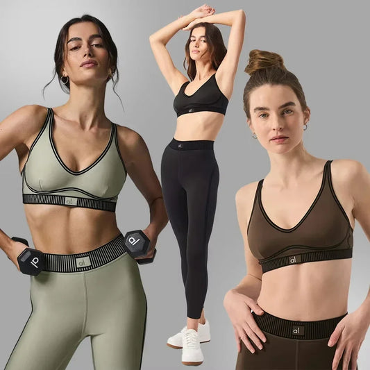 Yoga Bra Gym Set Leggings 7/8 Breasted Smooth and comfortable Sports Bra Tight Fitting Workout Set Workout Clothes For Women's