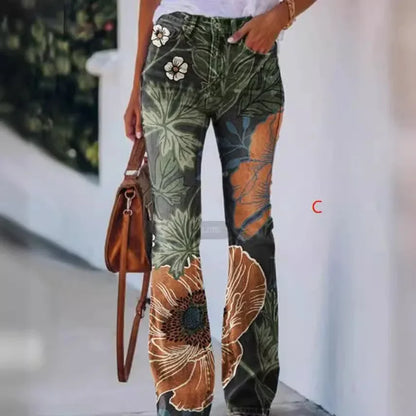 2025 New Women's Casual Trousers Thin Style Jeans Women's Fashionable Elegant Design