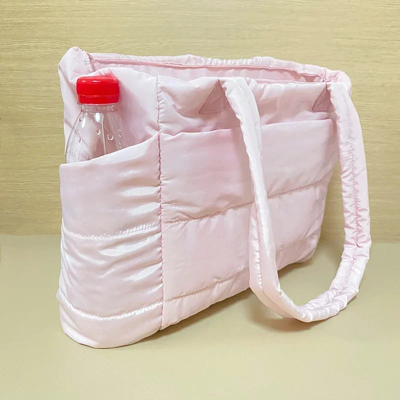 2025 New Women Fashion Shopping Bag Large Capacity Nylon Retro Shoulder Bag Leisure Outdoor Simple Handbag