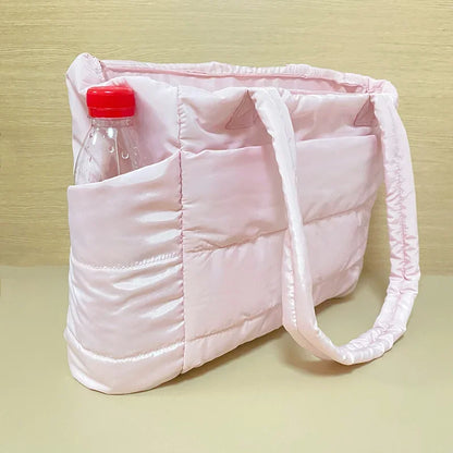 2025 New Women Fashion Shopping Bag Large Capacity Nylon Retro Shoulder Bag Leisure Outdoor Simple Handbag
