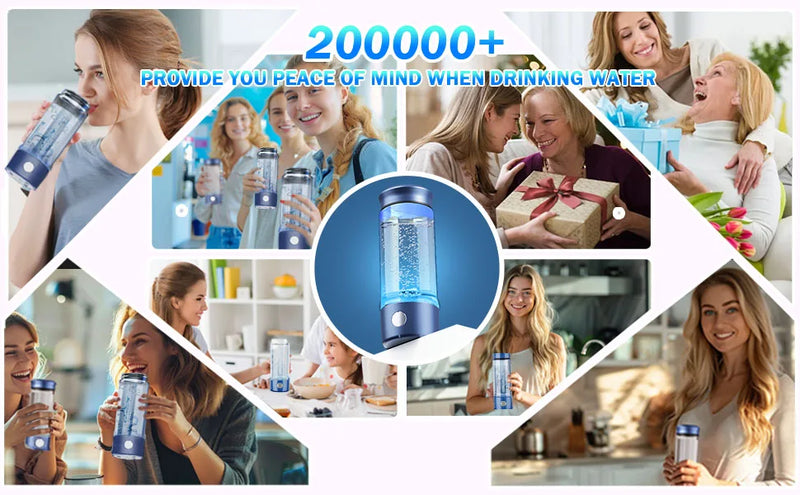 2300ppb Hydrogen Bottle Hydrogen Water Generator Bottle SPE Hydrogen Rich Water Bottle Quick Electrolysis Hydrogen Bottles Water