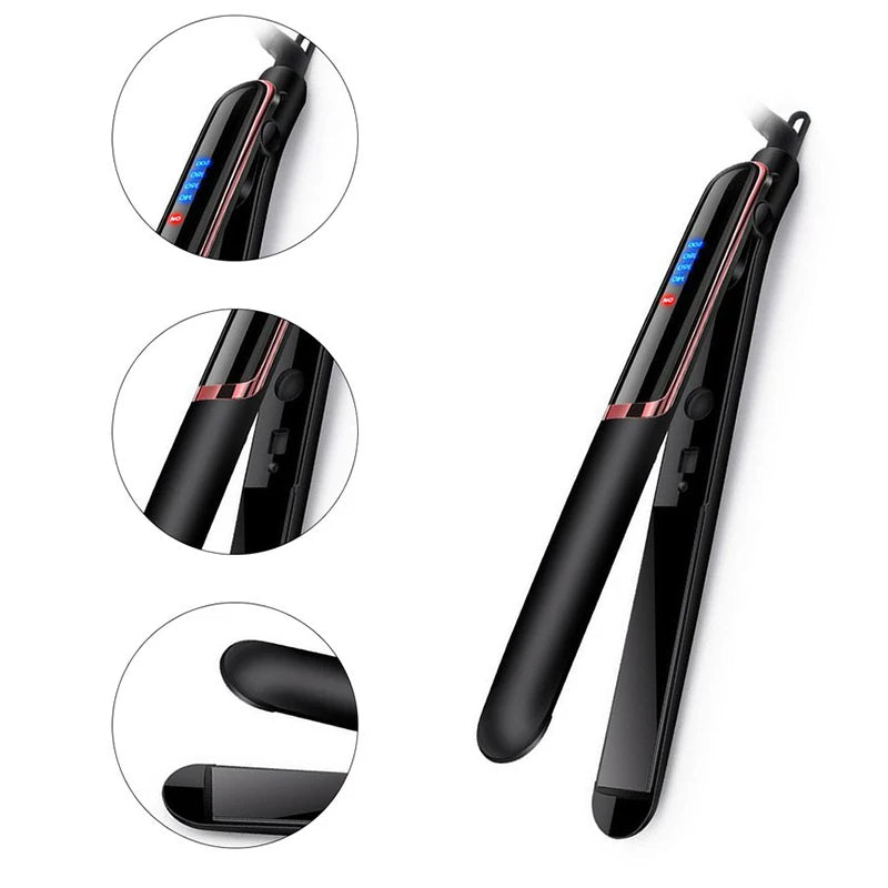 Professional Hair Straightener Ceramic Ionic Fast Heat-Up Hair Flat Iron Negative Ion  Iron Lcd Display Hair Straightener