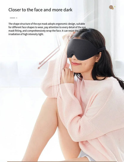 3D Sleep Mask Blindfold Sleeping Aid Eye Mask Soft Memory Foam Face Mask Eyeshade 99% Blockout Light Slaapmasker Eye Cover Patch