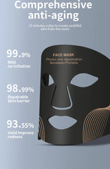 7 Color LED Face Mask with Neck - Wireless Portable Red Light Therapy for Anti-Aging, Wrinkles, Skin Rejuvenation, Home Use