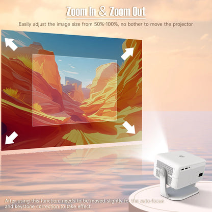 Magcubic 650ANSI L018 4K Native Portable Projector 1080P Auto Focus Keystone Correction Android 11 BT5.2 WIFI6 360° Home Cinema