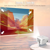 Magcubic 650ANSI L018 4K Native Portable Projector 1080P Auto Focus Keystone Correction Android 11 BT5.2 WIFI6 360° Home Cinema