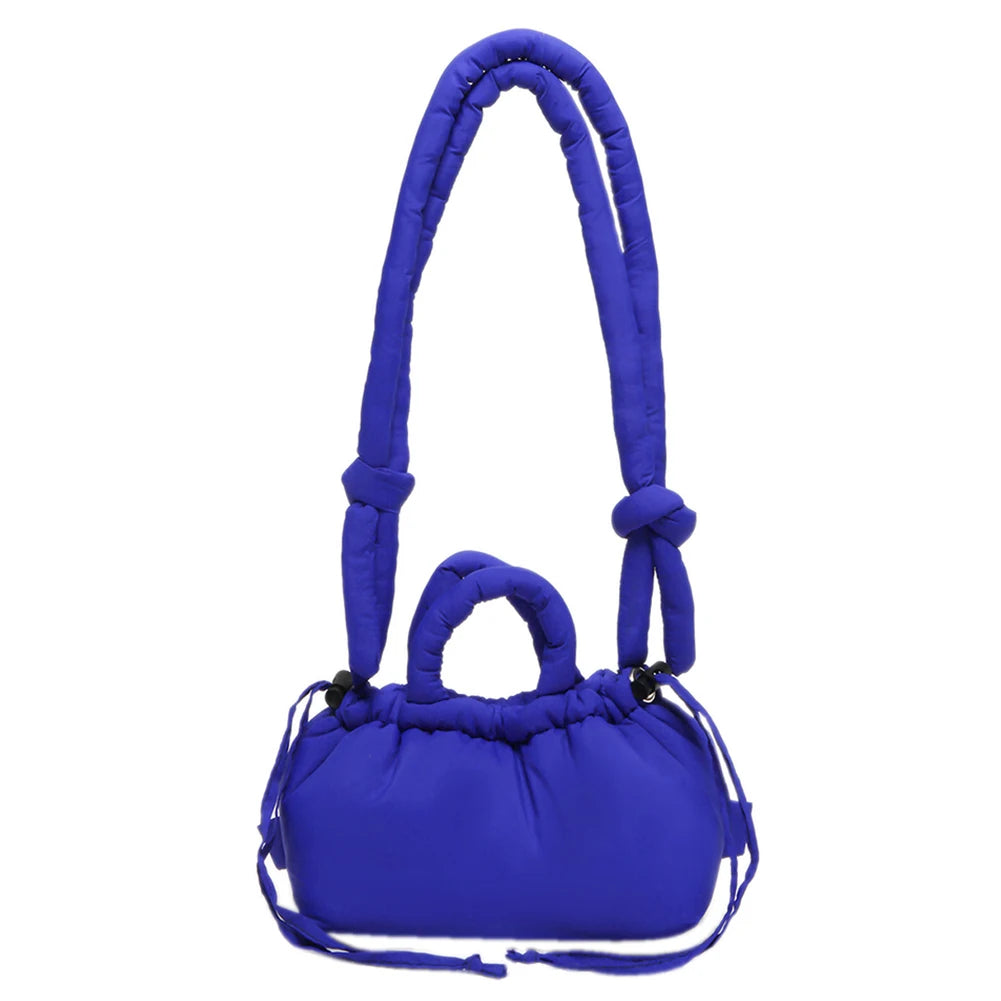 Puffer Tote Bag for Women Lightweight Down Cotton Padded Crossbody Bag Large Capacity Handbag Puffy Purse for Shopping Travel ﻿