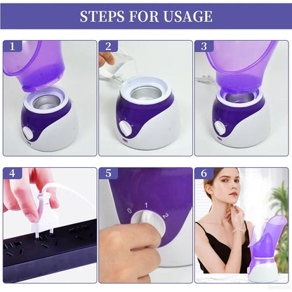 Facial Sauna Home Spa Warm Mist Moisturizing Pore Cleanser Removing Acne Aromatherapy Skin Care Face Steamer