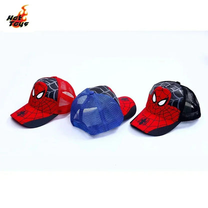 Spider Man Baseball Cap Cartoon Mesh Cap Hip Hop Hat Sunscreen Breathable Adjustable Children's Day Christmas Gift Ornament