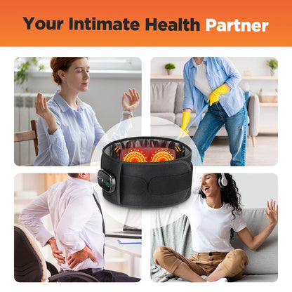 Rechargeable Heated Waist Massager 100 LEDs Red Light Decompression Lumbar Support Belt Blood Circulation Disc Herniation Relief