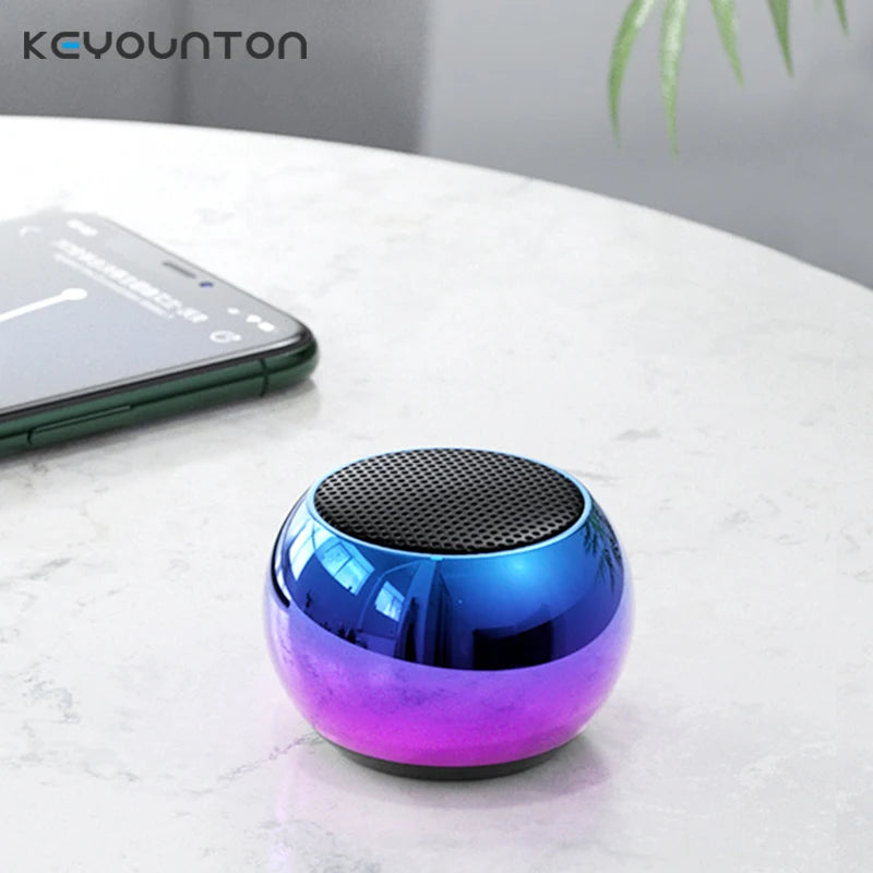 Metal Mini Wireless Bluetooth Speaker Hifi Portable Music Subwoofer Super Bass Stereo Column Mobile Phone Computer Music Player