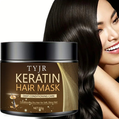 Keratine Magical Hair Mask Protein Straighten Repair Dry Frizzy Damaged Cream Pro Soft Smooth Shiny Deep Moisturizing Care 60g