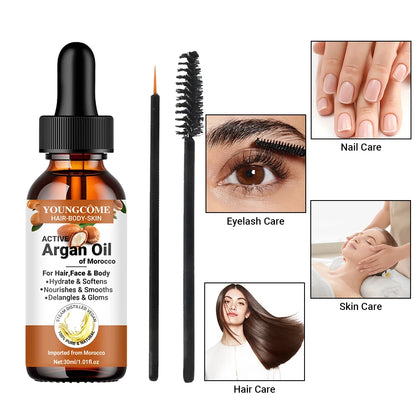 Morocco Argan Hair Oil Care Essence Nourishing Moisturizer Face Repair Improve Split Hair Younger Firming Lifting Skincare
