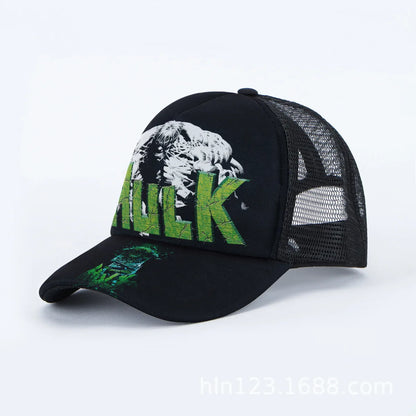 Marvel Anime Cartoon Spiderman Hulk Captain America Iron Man Snapback Cotton Baseball Cap Men Women Hip Hop Dad Mesh Hat
