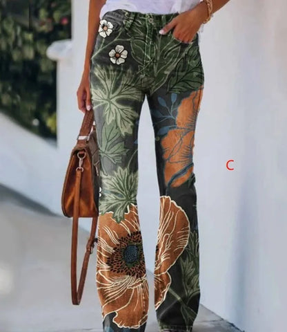 2025 New Plus Size Women's Casual Trousers Thin Style Jeans Women's Fashionable Elegant Design
