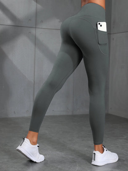 Women Camouflage Print High Waisted Sports Pocket Suitable For Running, Fitness, Yoga, Outdoor Adventure, Squat-Proof Leggings