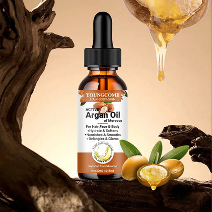 Morocco Argan Hair Oil Care Essence Nourishing Moisturizer Face Repair Improve Split Hair Younger Firming Lifting Skincare