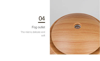 USB Ultrasonic Cool Mist Sprayer Essential Oil Fragrance Mini Home Wood Grain Air Humidifier Electric Air Aroma Diffuser Purifie