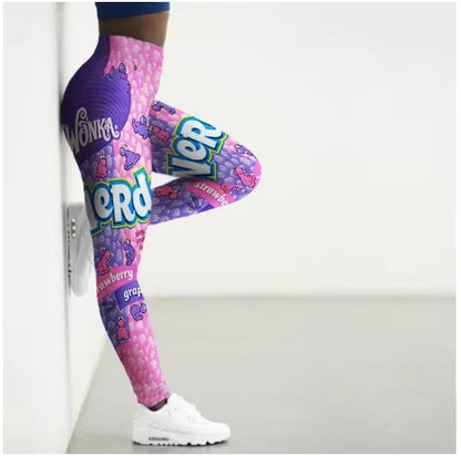 Sport Leggings For Women 3D Snacks Printed Tights Yoga Pants Gym Legging Streetwear Y2K Sexy Ladies Slim fit sports pants