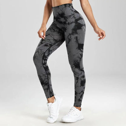 26 Colors Tie-dye High Elastic Yoga Leggings 2025 Women High Waist Fitness Outfits for Women Sports Gym Athletic Jogging Workout