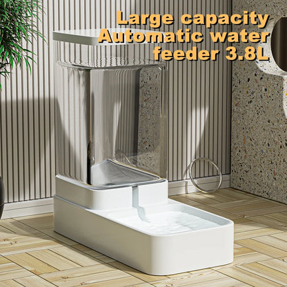Automatic Cat Feeder & Water Dispenser with Gravity Food Storage Container for Cats and Dogs