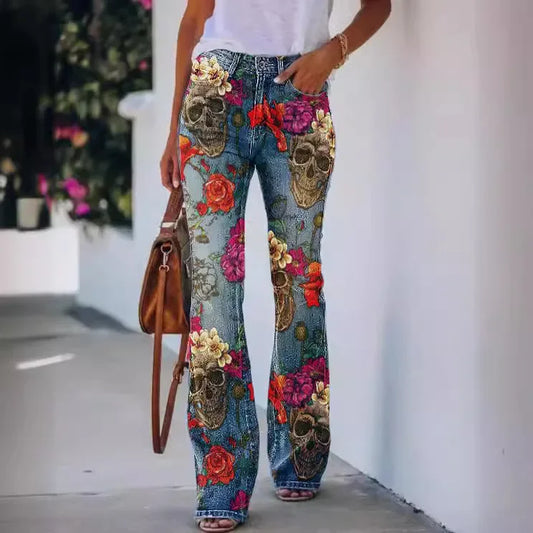 2025 New Plus Size Women's Casual Trousers Thin Style Jeans Women's Fashionable Elegant Design