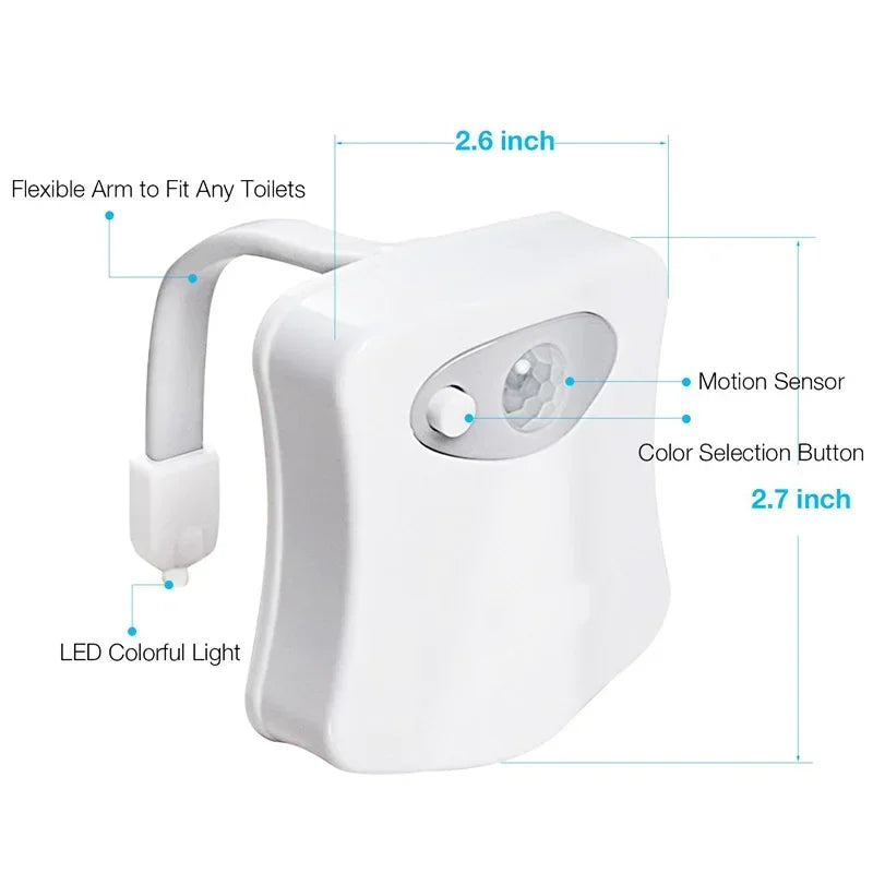 ZK30 Smart PIR Motion Sensor Toilet Seat Night Light 8/16 Colors Waterproof Backlight For Toilet Bowl LED Lamp WC Toilet Light