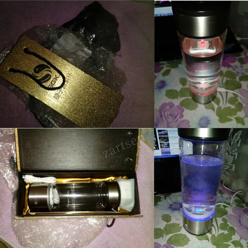 Hydrogen Water Generator Alkaline Maker Rechargeable Portable Water Ionizer Bottle Super Antioxidan Hydrogen-Rich Water Cup