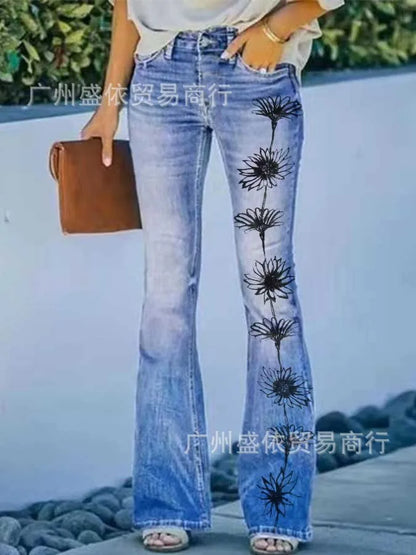 2025 New Plus Size Women's Casual Trousers Thin Style Jeans Women's Fashionable Elegant Design