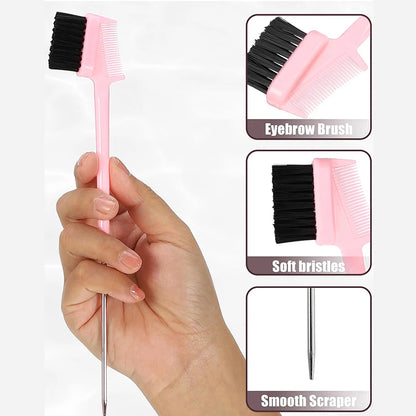 5pcs Hair Styling Set Mist Water Spray Bottle Candy Brush Pointed Tail Edge Control Brush Wide-tooth Hairbrush Hairdressing Tool