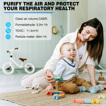 Air Purifier for Home Bedroom with H13 True HEPA Filter Air Cleaner Purification HEPA Air Purifier Smoke Odor For Pet Home