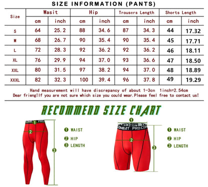 2025 New Mens Compression Pants Tights Cool Dry Leggings Sports Baselayer Running Tights Athletic Workout Active Shorts